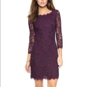 Diane von Furstenberg plum dress